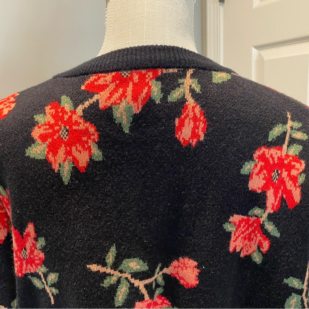 Draper James RSVP Women’s Cardigan Sweater 1X Black Floral Print NWT Plus Size - Picture 9 of 10